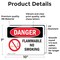 Signmission Flammable No Smoking Danger Sign, Vinyl Decal, 10in W x 7in L, 2PK OS-2PACK-DS-D-710-L-1824 - alternate 2